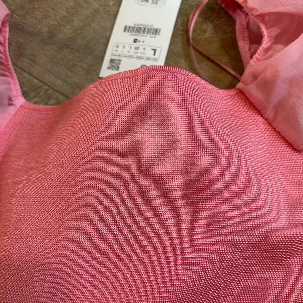 NWT Zara Puff Sleeve Too - Picture 2 of 2